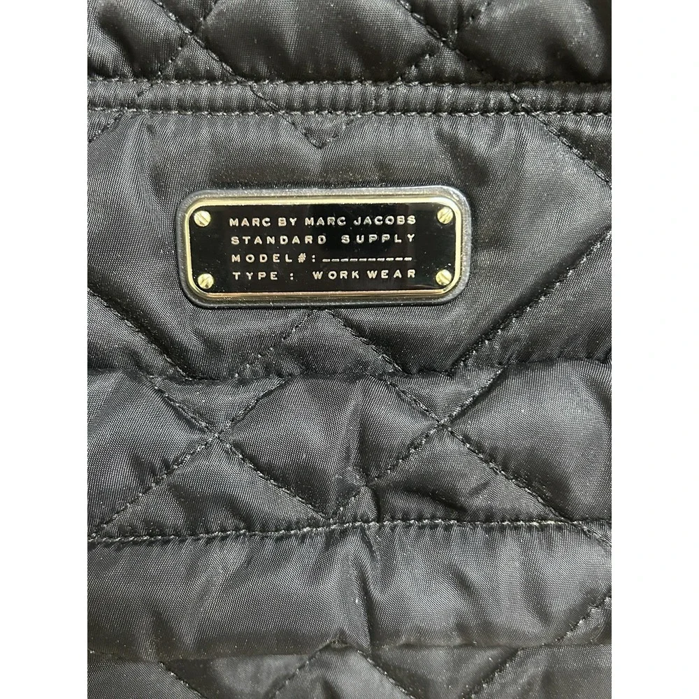 Marc Jacobs Quilted Nylon Baby Diaper Bag Black Gold Hardware $310 Retail READ
